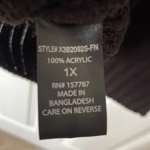 NWT Black 1X Fashion Nova Sweater Dress - Picture 5 of 5